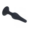 Slim Silicone Anal Plug - M - Black